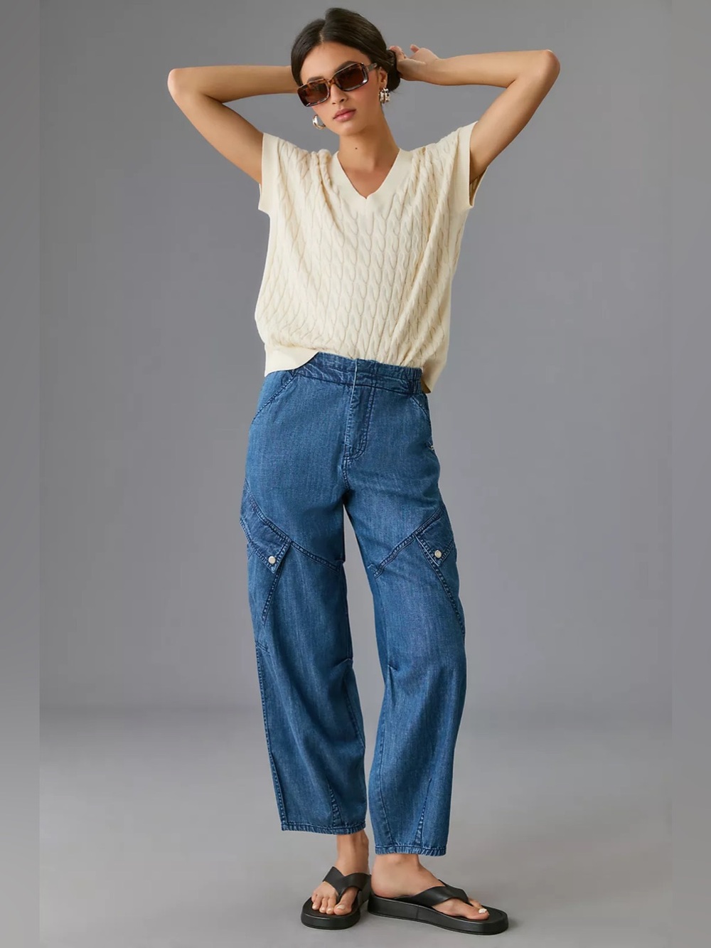 Pilcro Utility Curve Mid-Rise Relaxed-Leg Jeans